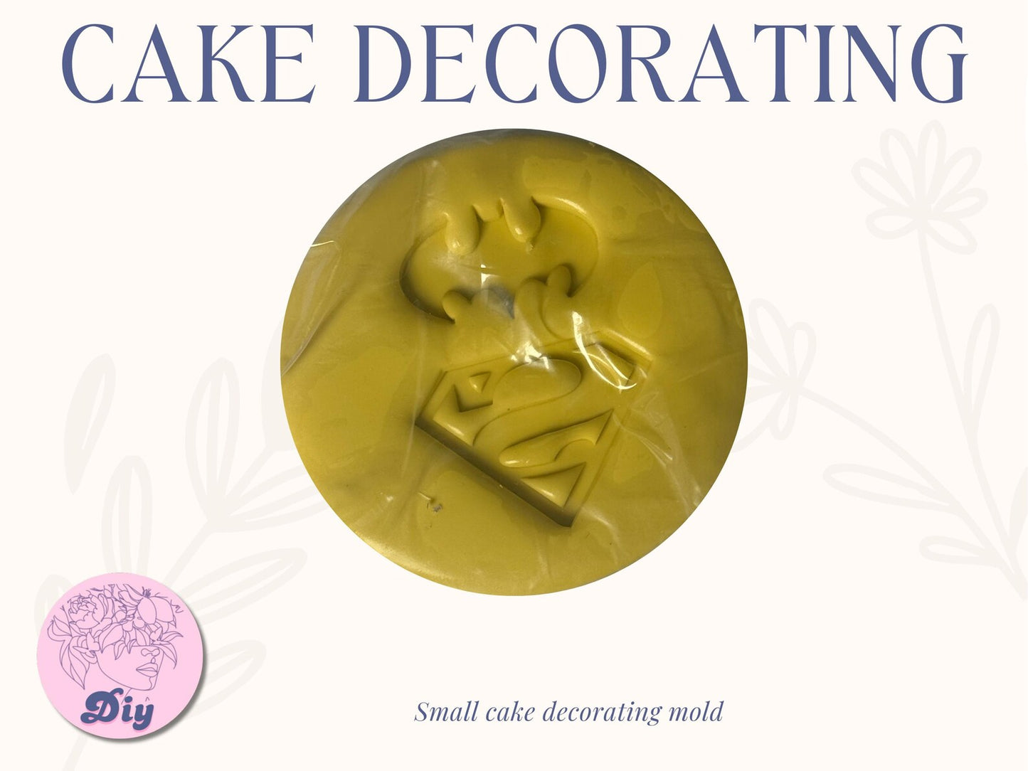 Small Superhero silicone mold , great for macaron decor 2"
