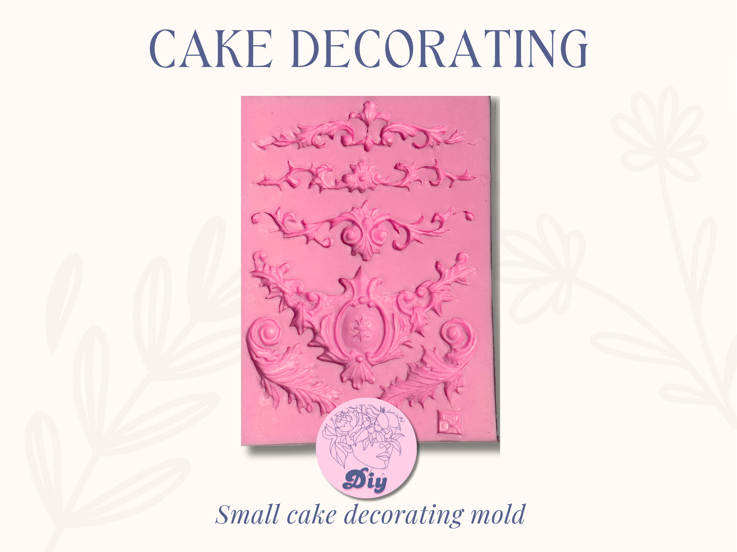 Frame border silicone mold , great for macaron decor 2"