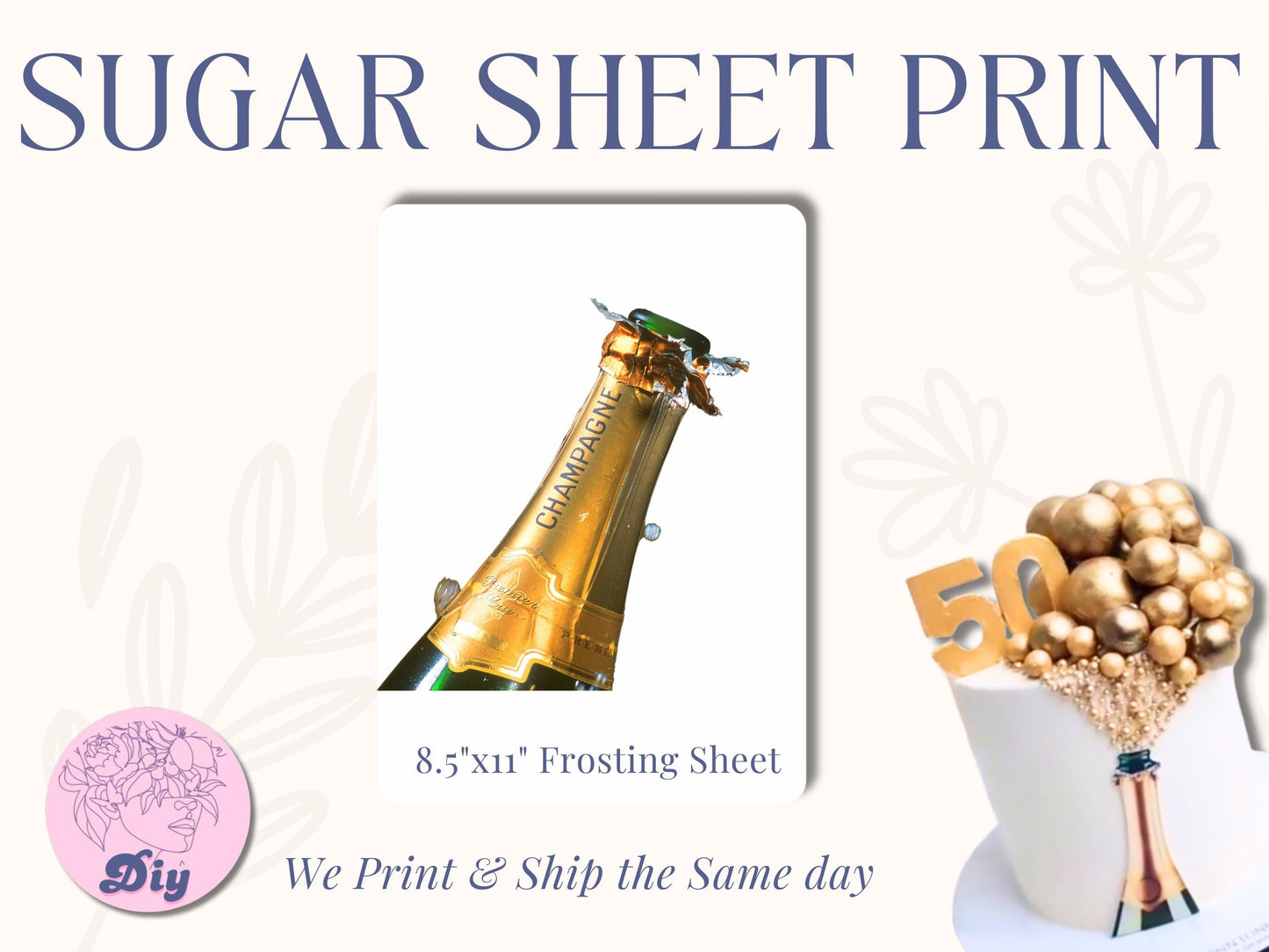 4 different champagne bottles to choose from, gold foil, shiny, silver, green champagne bubbly bottle these will be printed onto edible frosting paper great for cakes for 21st, 30th, 40th birthday celebrations