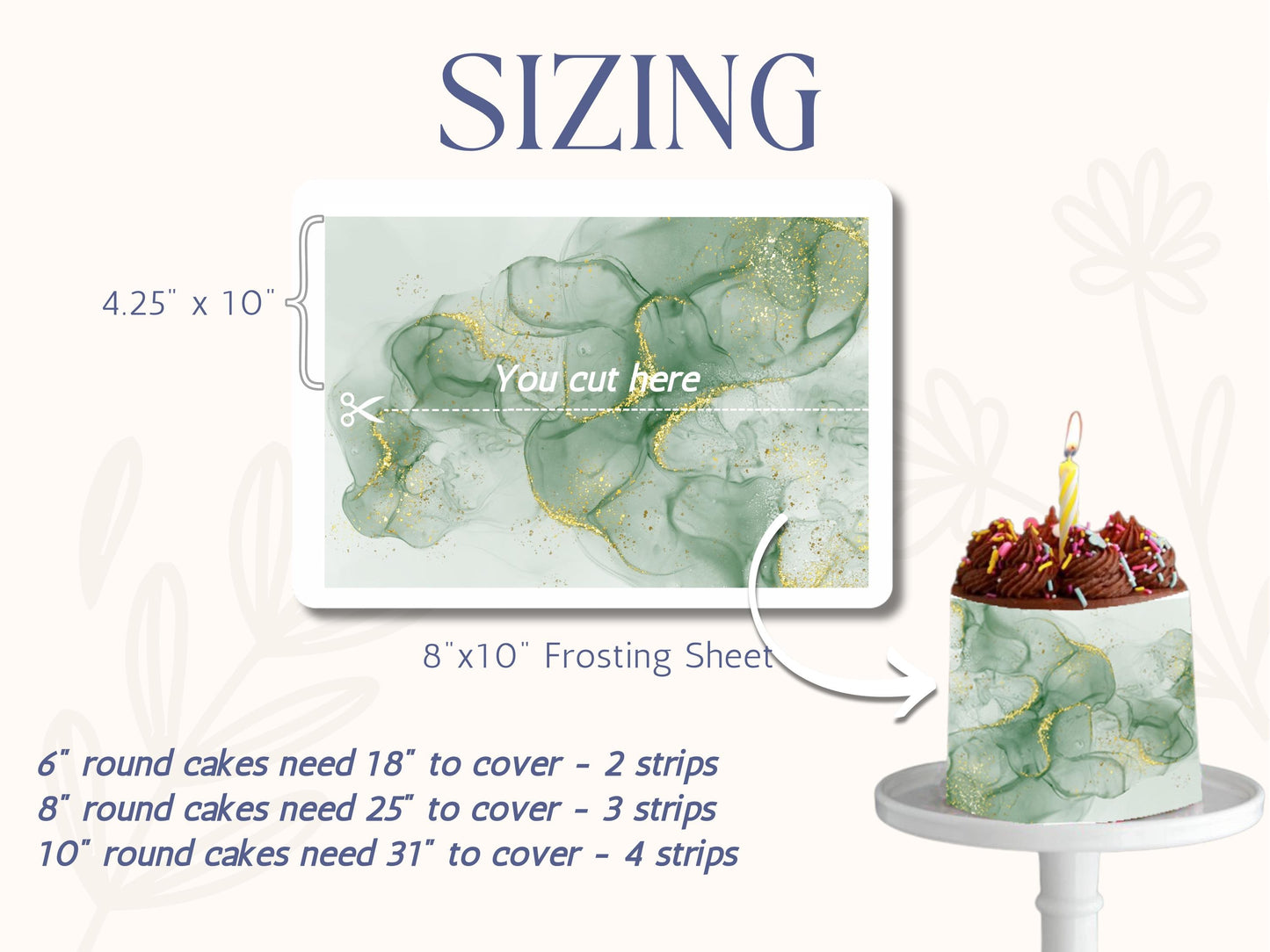 Tropical Monstera Leaves Sugar Sheet – Summer Edible Image print A3 A4