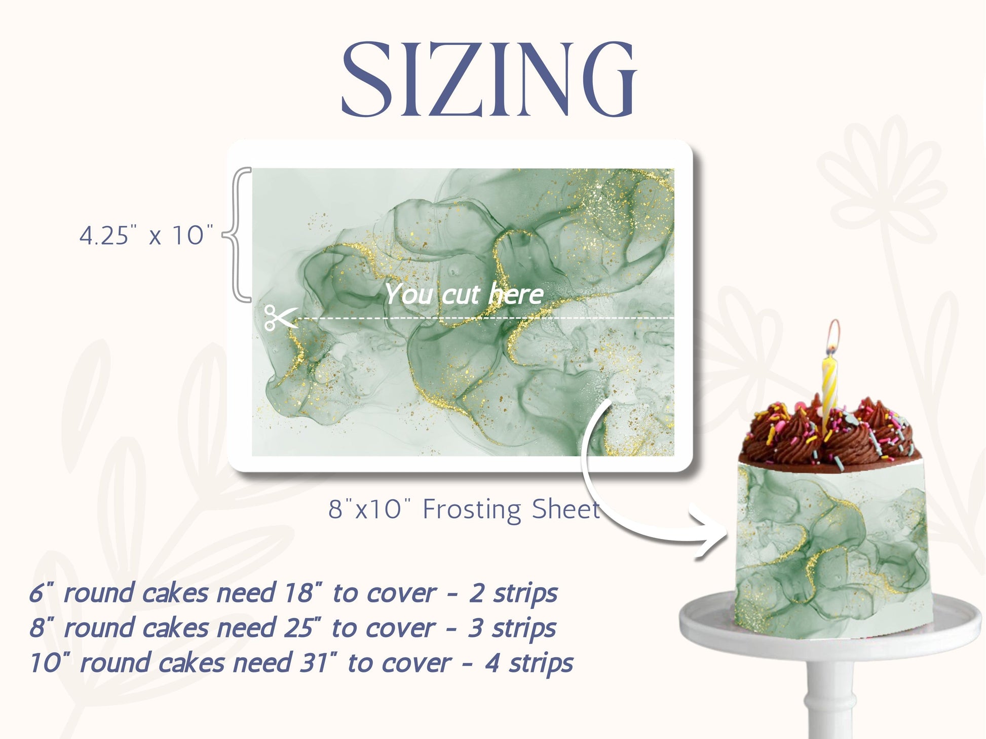 Tropical Monstera Leaves Sugar Sheet – Summer Edible Image print A3 A4