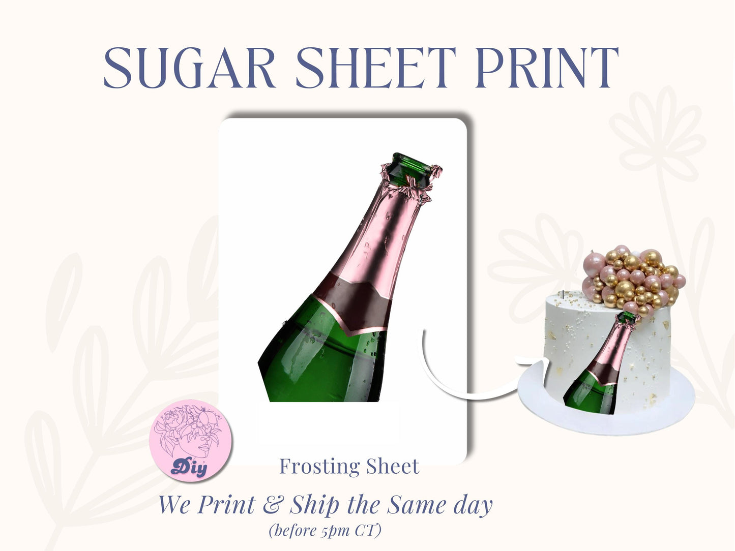 Sugar Sheet Pink Champagne Print