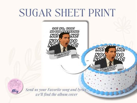 Mike Scott Sugar Sheet Print Edible Cake Topper Image Round tv show frosting icing sheet