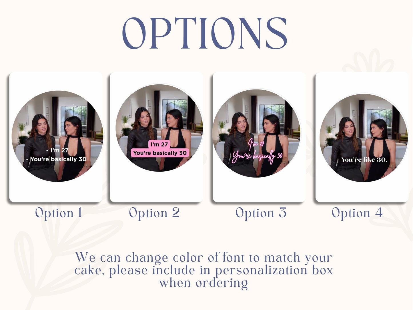 Kardas dian sister Edible Sugar Sheet | She’s Basically 30 Funny Cake Topper | 27th Birthday or 30th Birthday Party | Printed Frosting Image