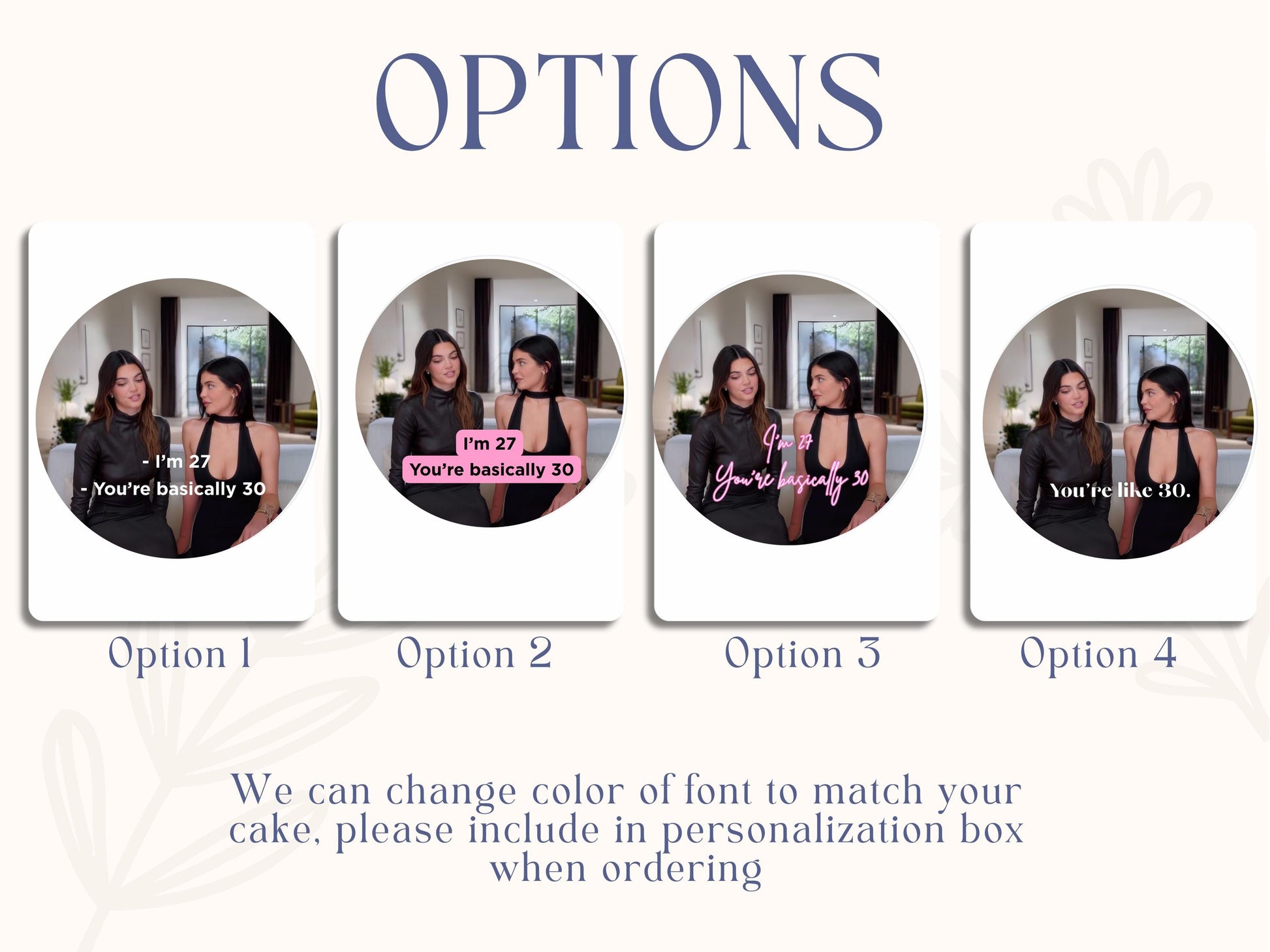 Kardas dian sister Edible Sugar Sheet | She’s Basically 30 Funny Cake Topper | 27th Birthday or 30th Birthday Party | Printed Frosting Image