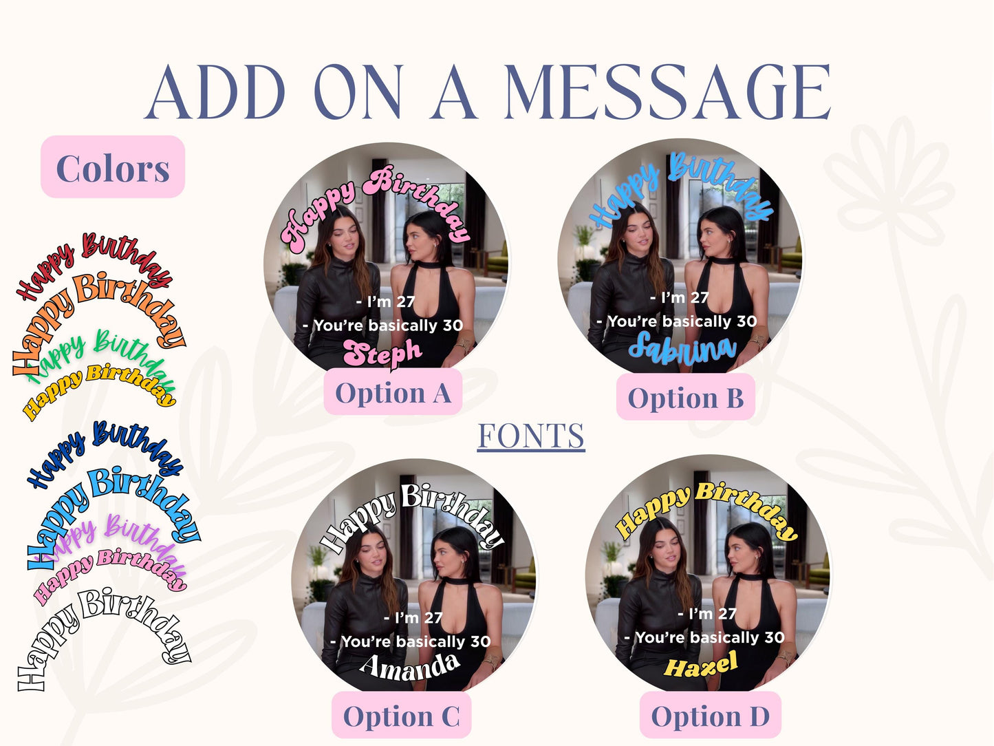 Kardas dian sister Edible Sugar Sheet | She’s Basically 30 Funny Cake Topper | 27th Birthday or 30th Birthday Party | Printed Frosting Image