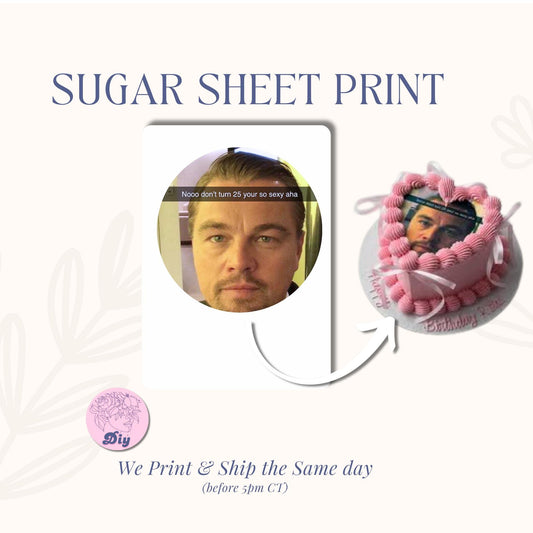 Leo nardo Di Caprio Meme Edible Sugar Sheet |Nooo Don’t Turn 25 Funny Cake Topper | 25th Birthday Frosting Image| Printed Cake Decoration