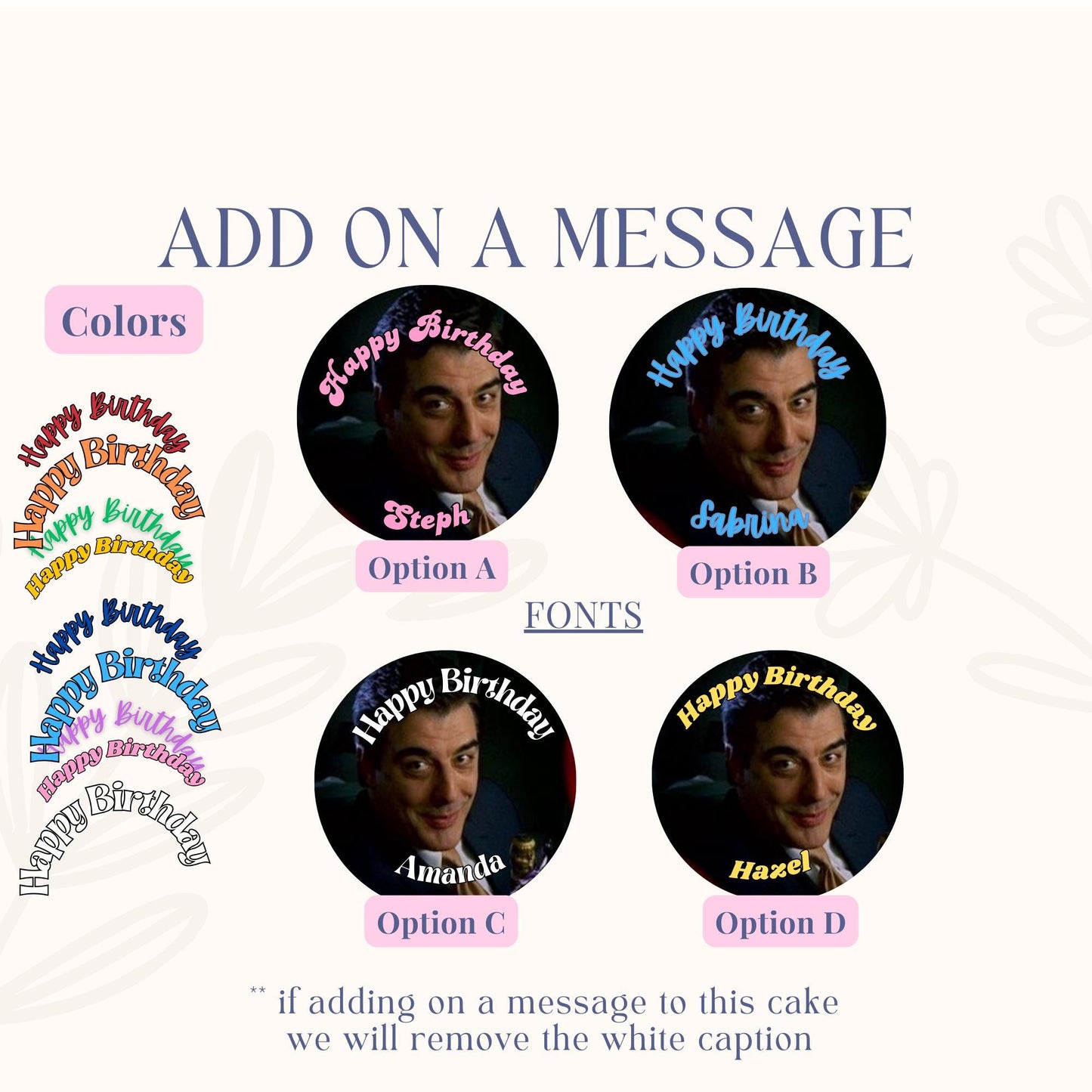 Mr. Big Happy Birthday Baby Edible Sugar Sheet | Sex & the City Inspired Cake Topper | Birthday Frosting Image | Printed Cake Decoration