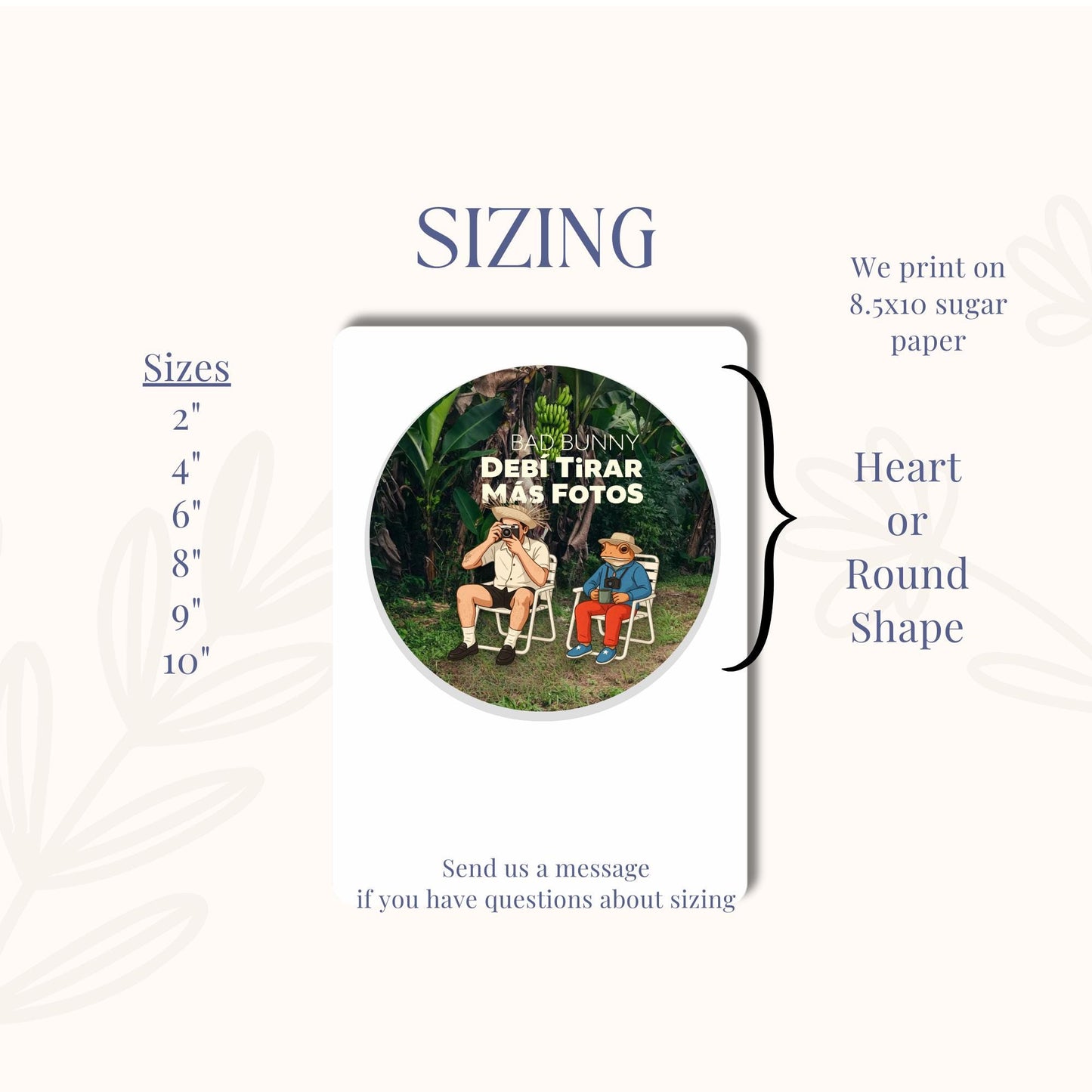 Bad Bunny Sugar Sheet – Debí Tirar Más Fotos Album Cake Topper | Edible Frosting Image for Cakes & Cookies | Printable Round Cake Topper