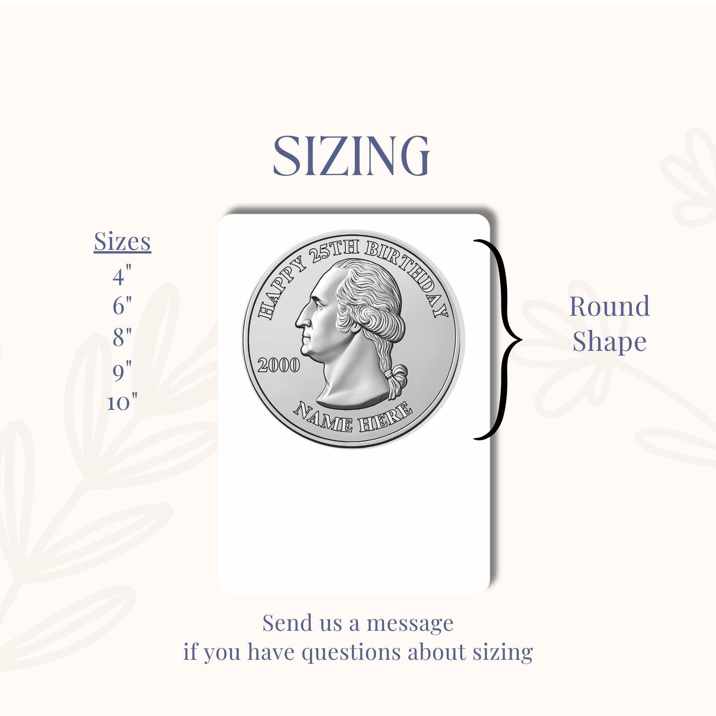 Quarter Coin Edible Frosting Sheet, 25th Birthday Cake Topper, Edible Image for Cakes, Cupcakes| Sugar Paper Decoration, Silver Coin Design