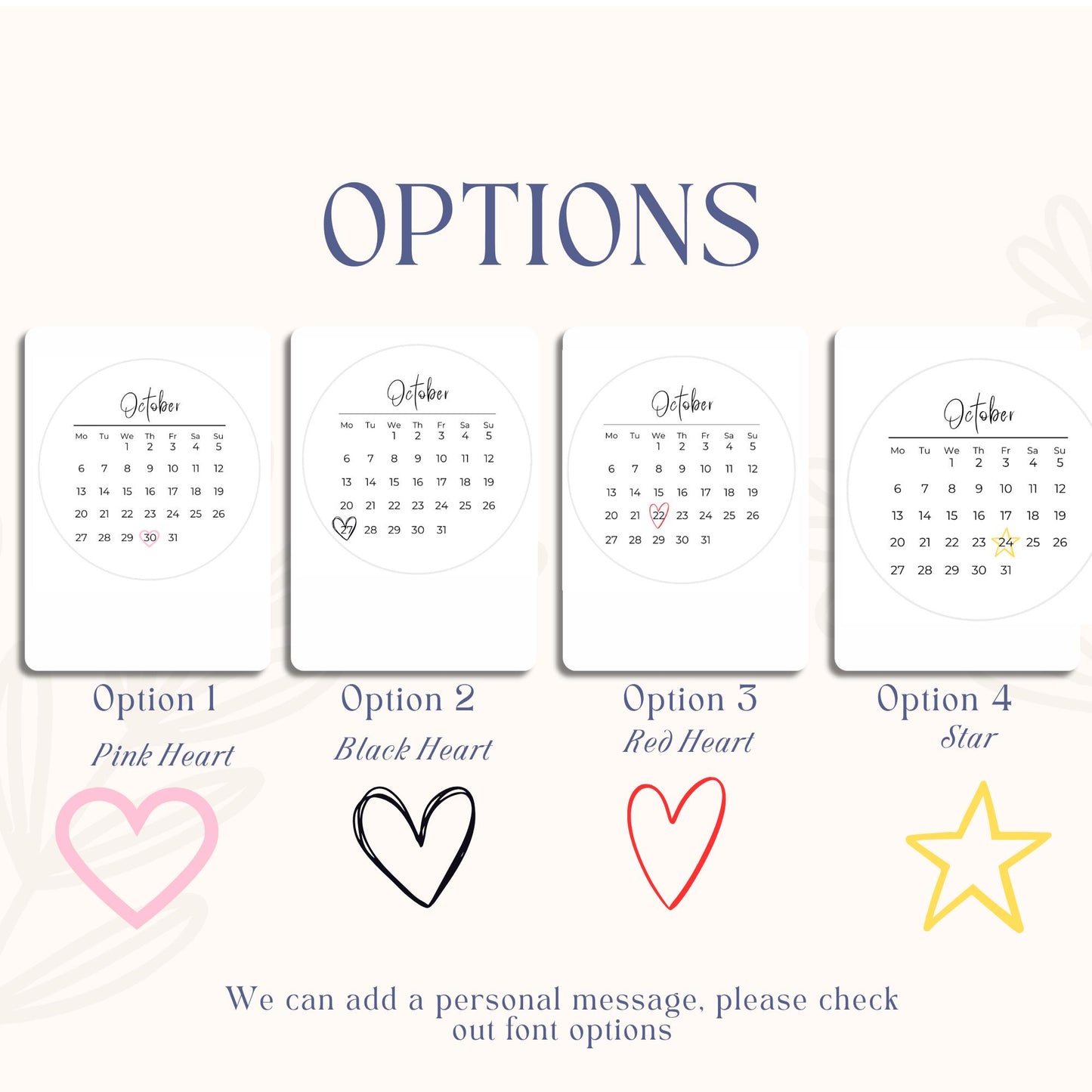 2026 Custom Calendar Sugar Sheet Print - Edible Cake Topper, Personalized Date