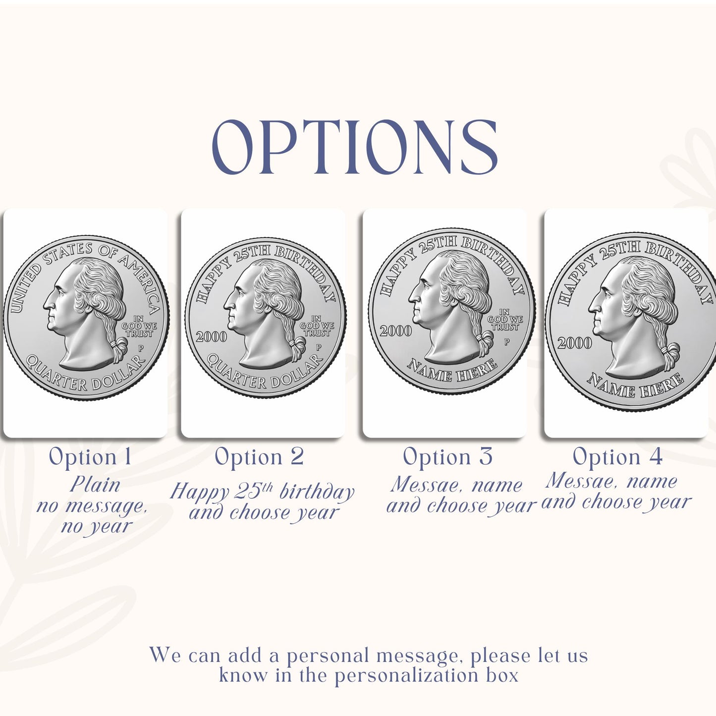 Quarter Coin Edible Frosting Sheet, 25th Birthday Cake Topper, Edible Image for Cakes, Cupcakes| Sugar Paper Decoration, Silver Coin Design