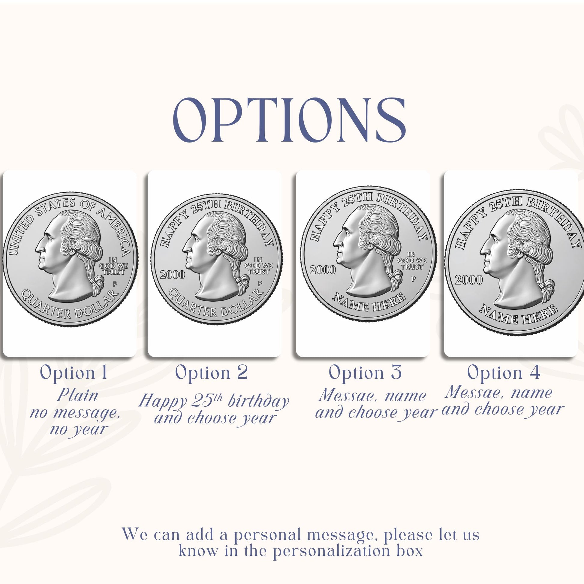 Quarter Coin Edible Frosting Sheet, 25th Birthday Cake Topper, Edible Image for Cakes, Cupcakes| Sugar Paper Decoration, Silver Coin Design