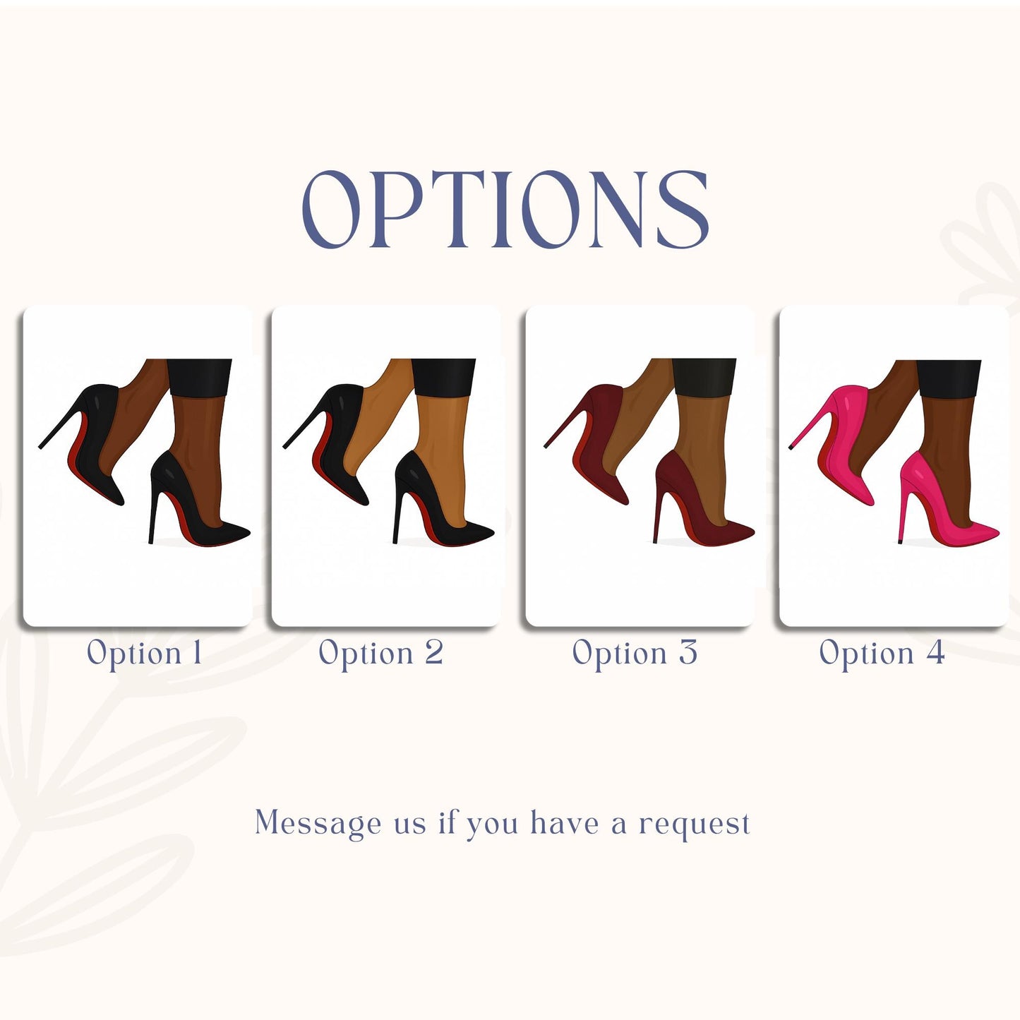 Sugar Sheet High heels Print - Brown skin - Classy elegant shoes cake edible sheet for cake for her