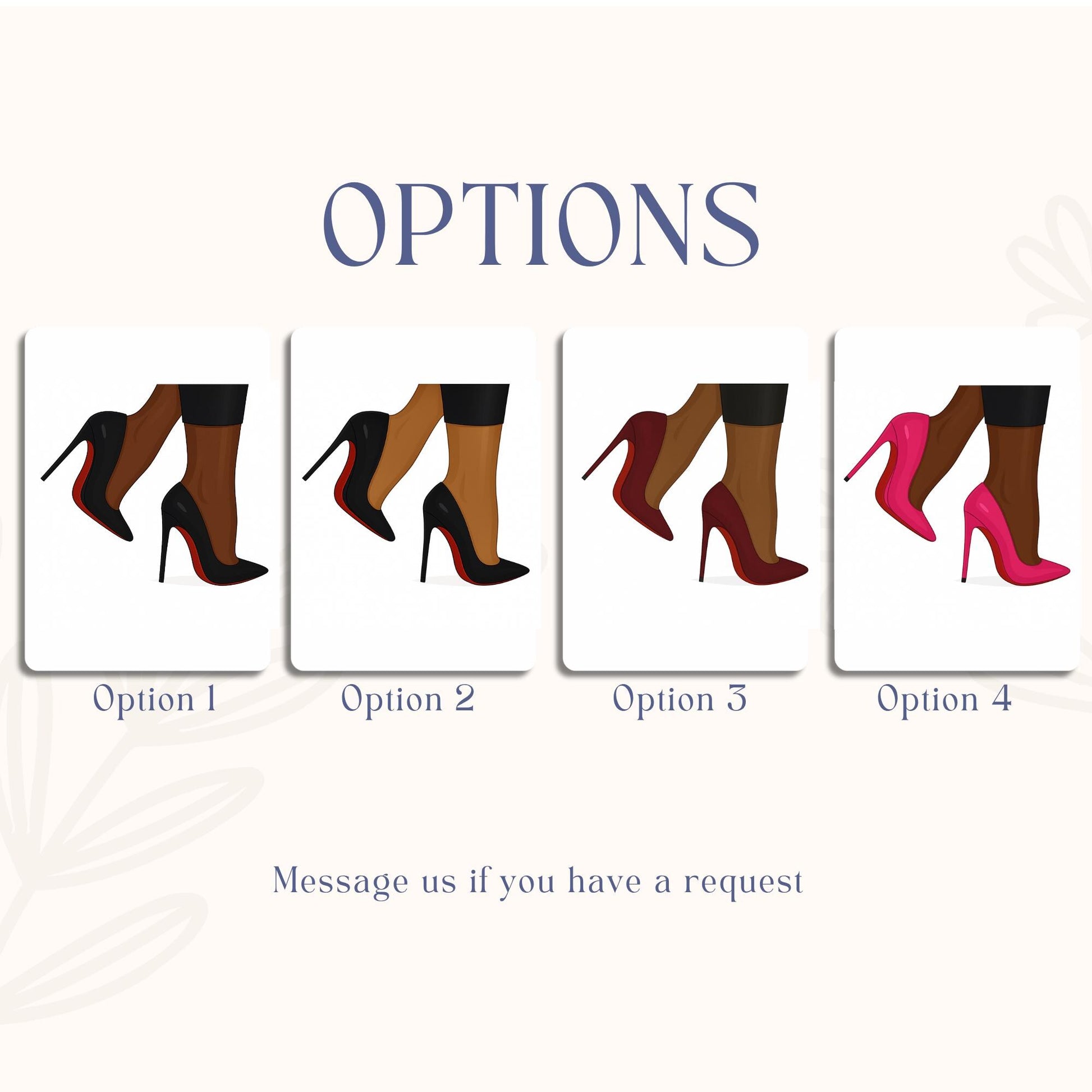Sugar Sheet High heels Print - Brown skin - Classy elegant shoes cake edible sheet for cake for her
