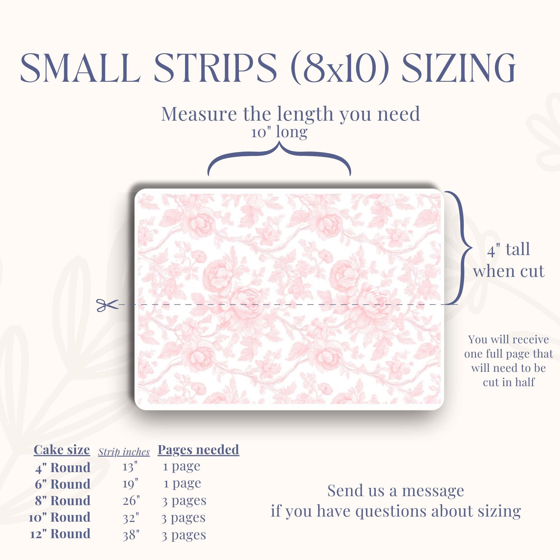 Pink Floral Print Sugar Sheet – Pink Toile Fabric Theme Edible Image for Cakes & Cookies | Print Frosting Sheet for elegant cake Birthday