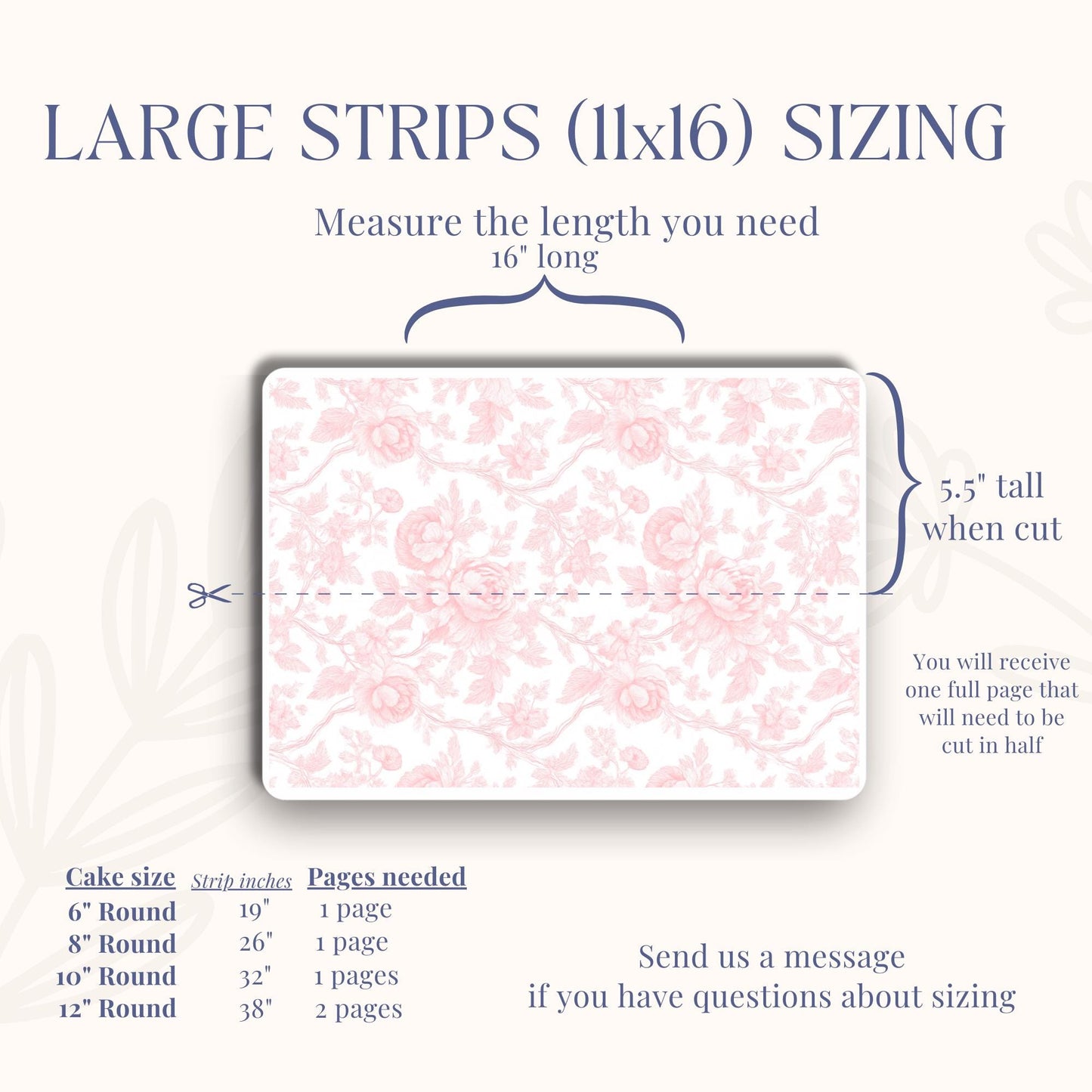 Pink Floral Print Sugar Sheet – Pink Toile Fabric Theme Edible Image for Cakes & Cookies | Print Frosting Sheet for elegant cake Birthday