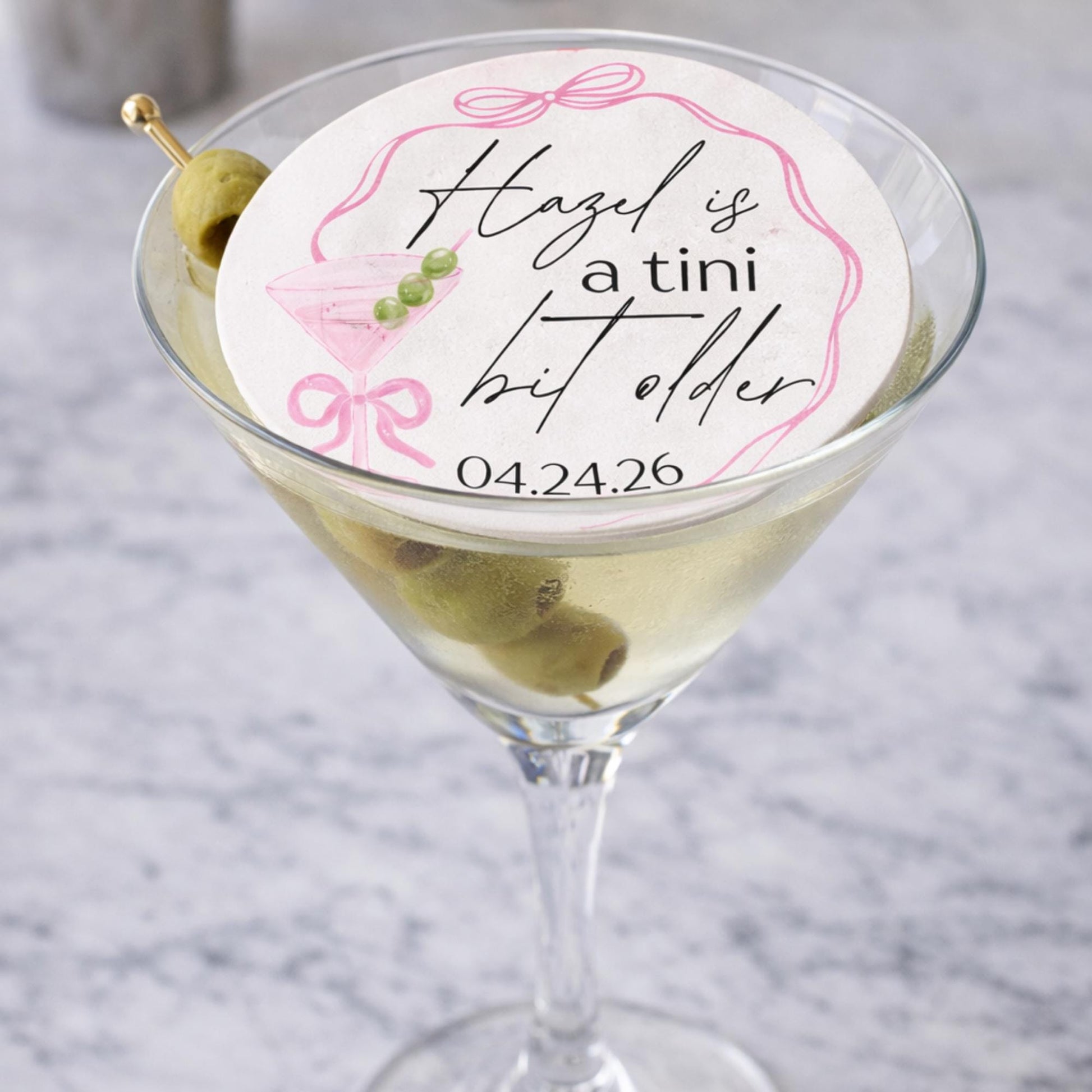 Luxury Edible Cocktail toppers – Custom Birthday Drink Topper – Premium Event Drink Decor