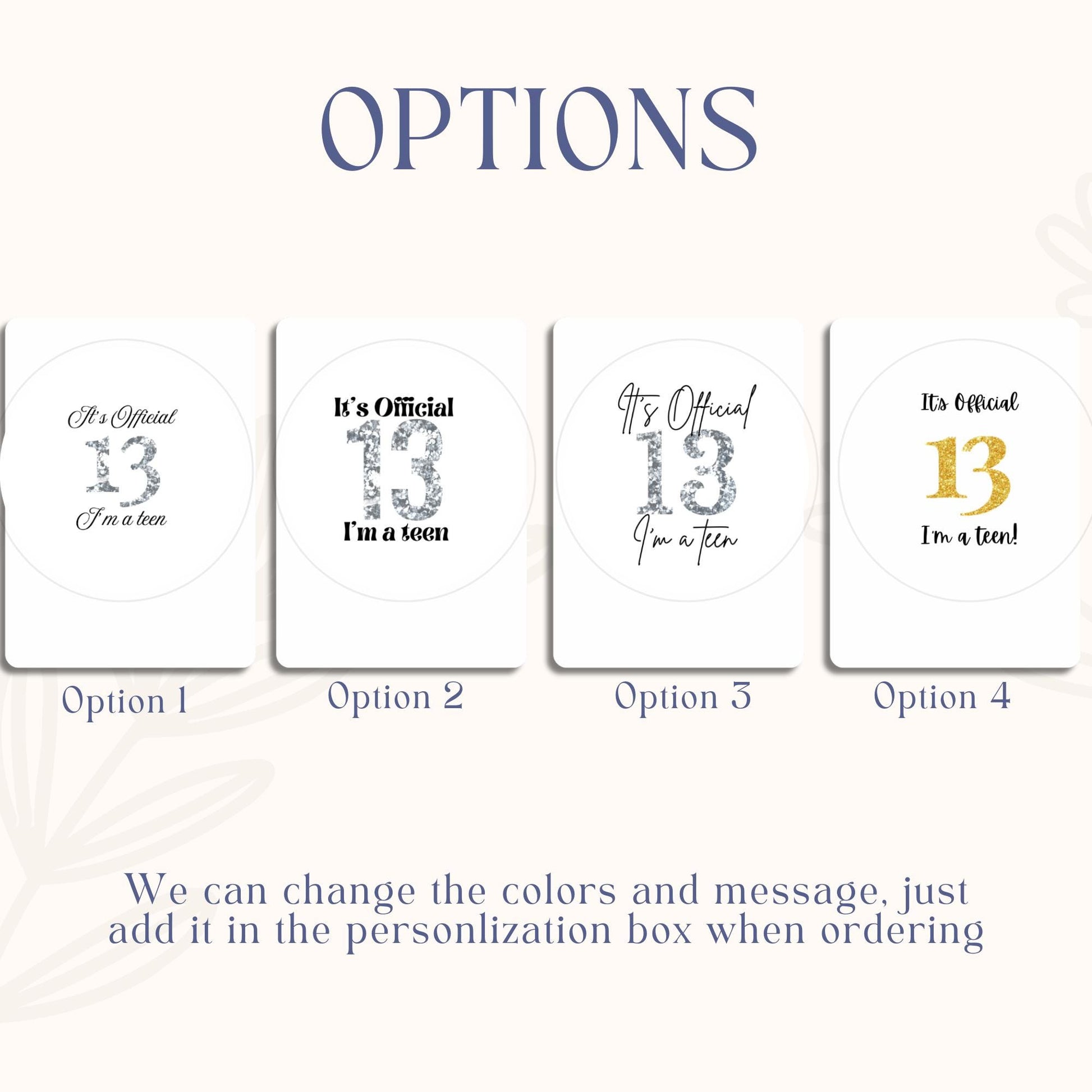 Teen Birthday Sugar Sheet – 13th bday Party Edible Image print A3 A4