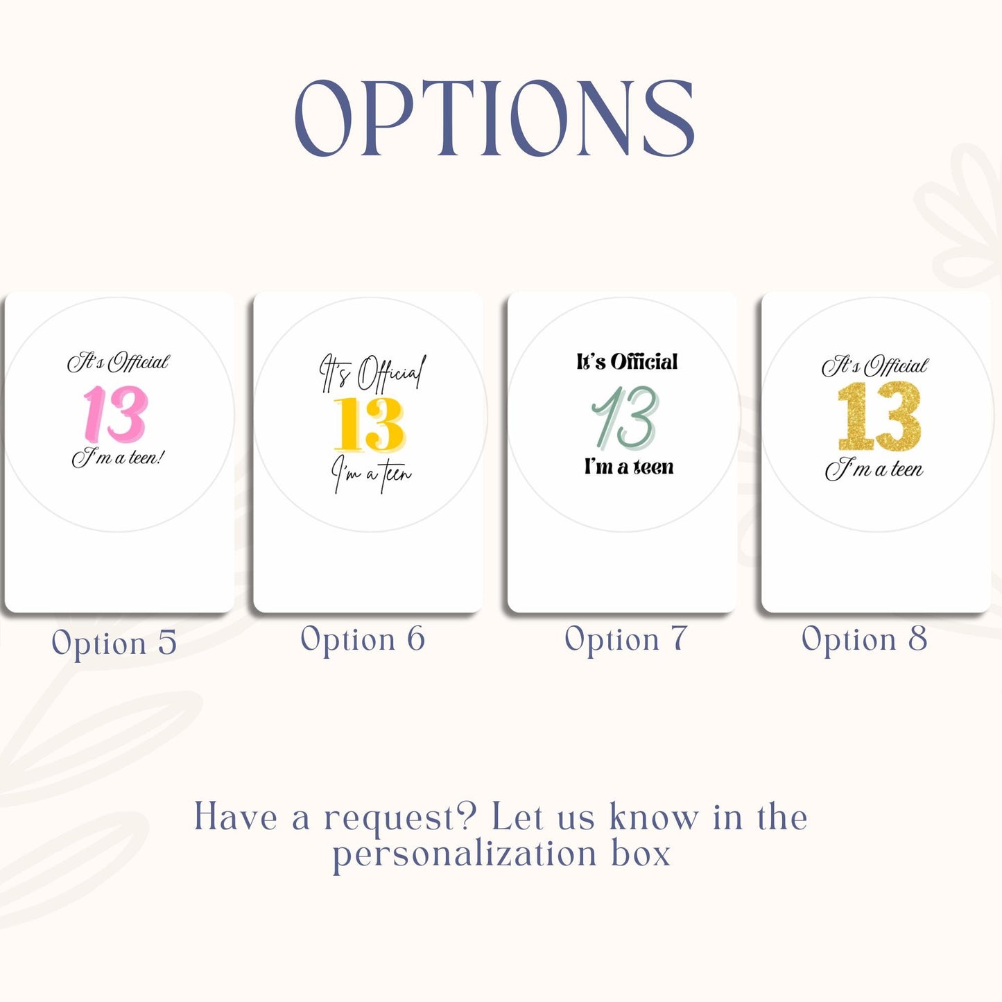 Teen Birthday Sugar Sheet – 13th bday Party Edible Image print A3 A4