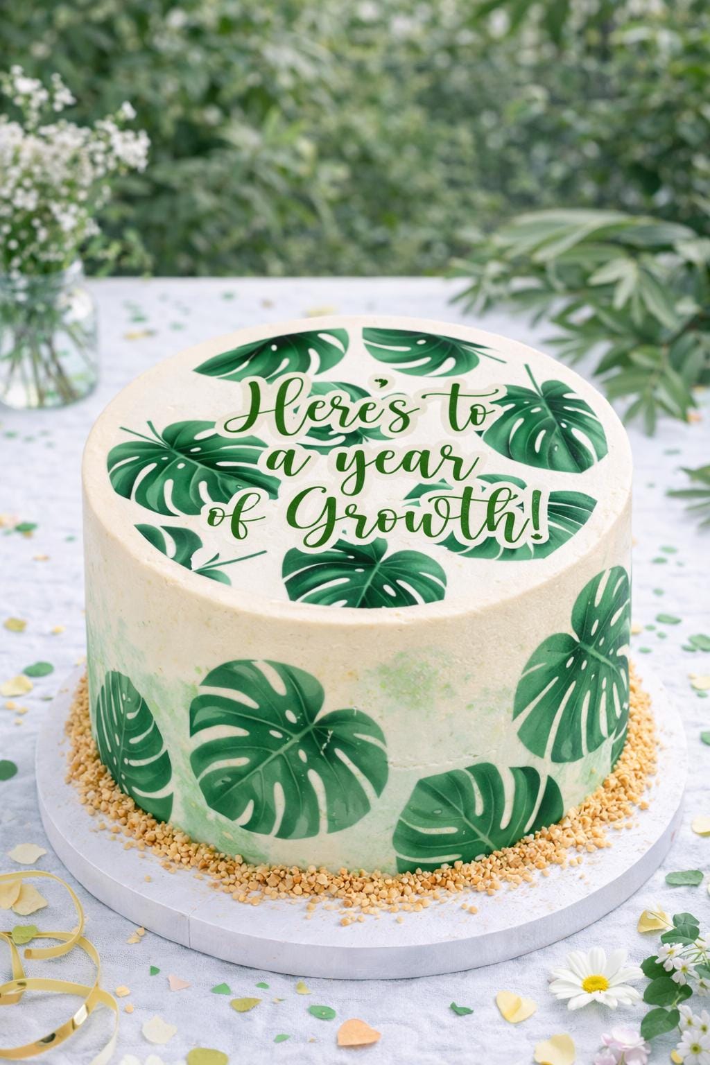 Tropical Monstera Leaves Sugar Sheet – Summer Edible Image print A3 A4