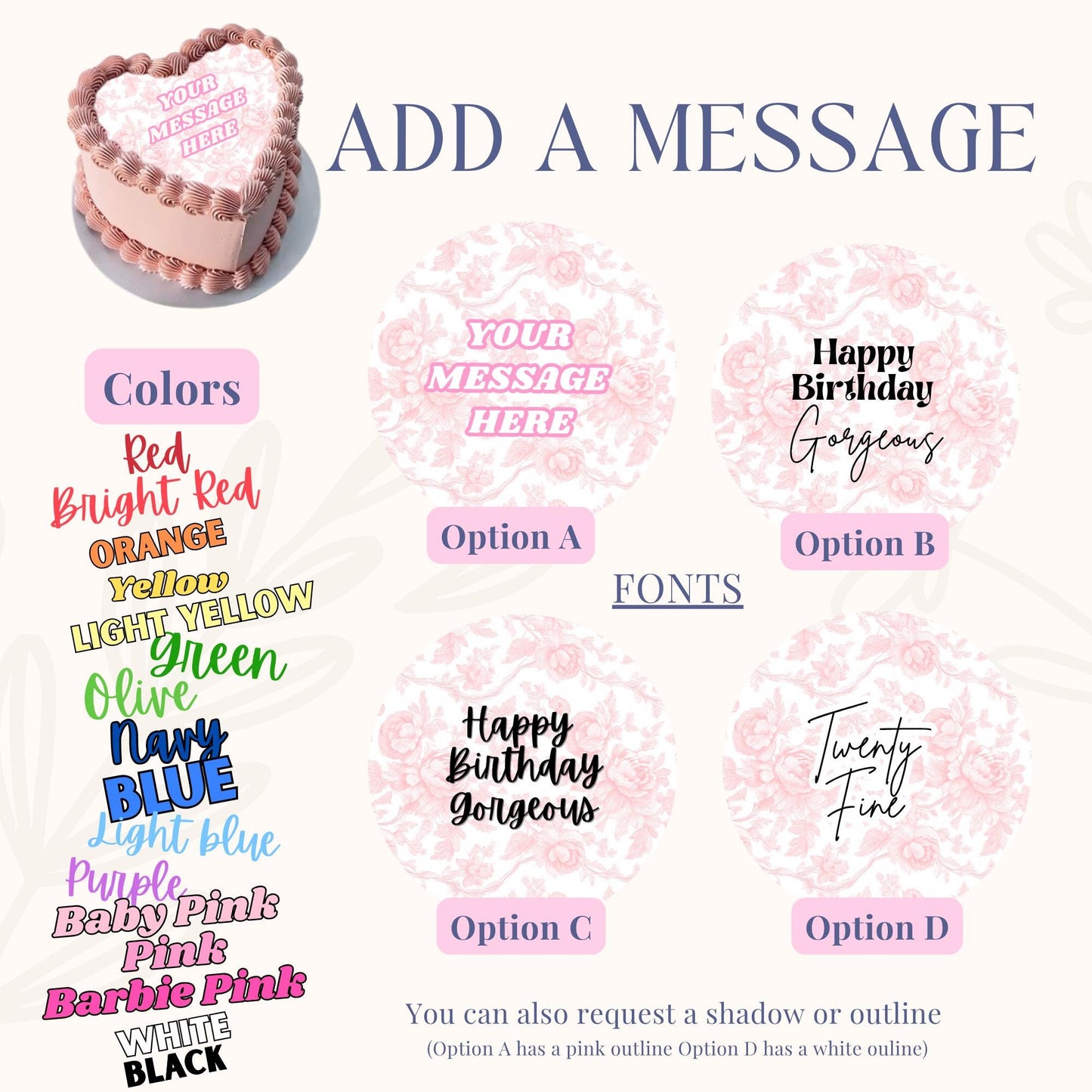 Pink Floral Print Sugar Sheet – Pink Toile Fabric Theme Edible Image for Cakes & Cookies | Print Frosting Sheet for elegant cake Birthday
