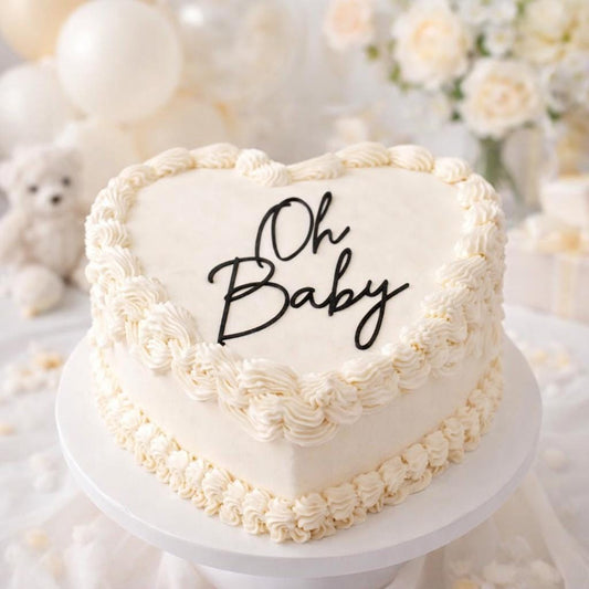 Oh Baby Sugar Sheet – Modern Baby Shower Edible Image