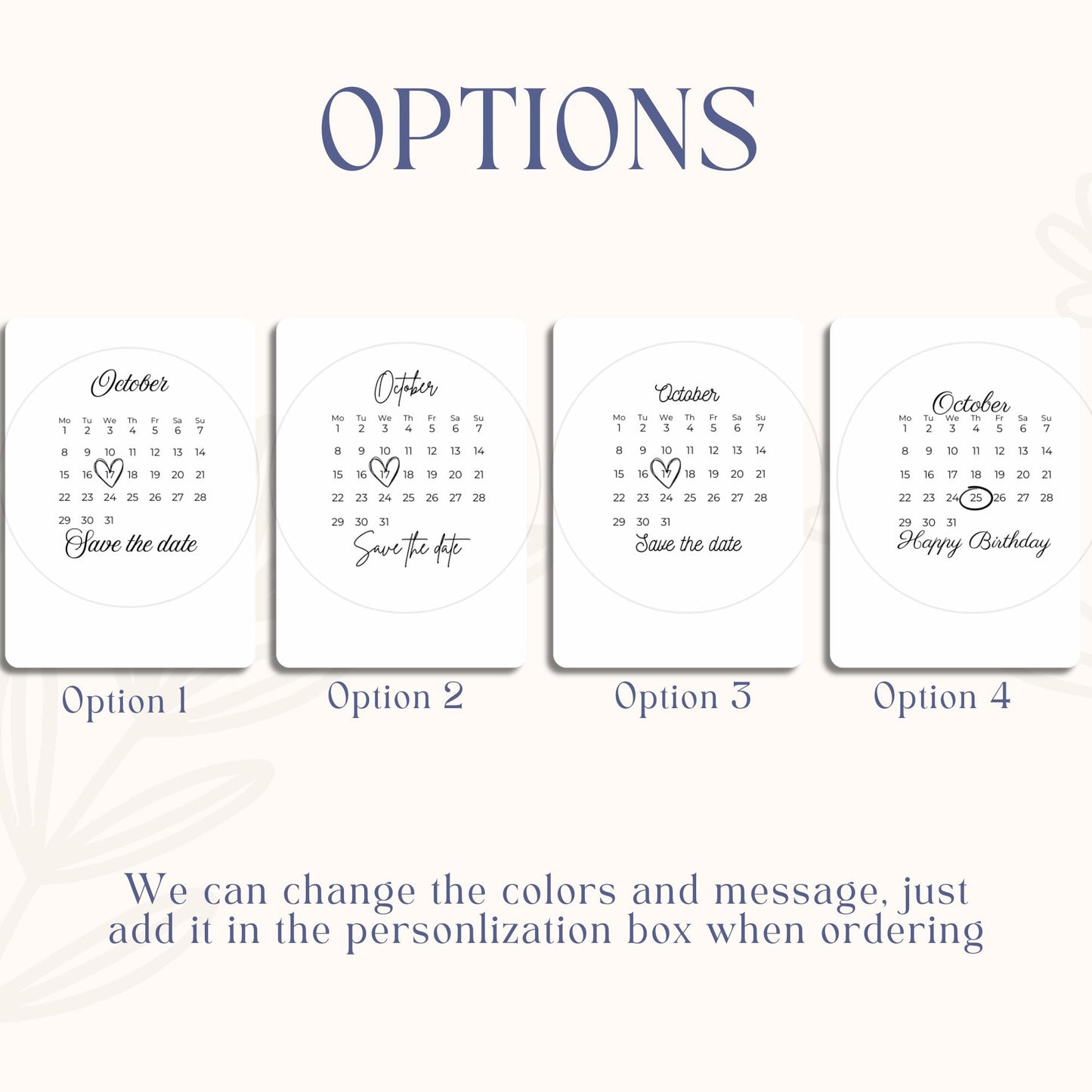 Minimalist Square 2026 Calendar Cake Topper – Custom Date Editable Sugar Sheet A3 A4