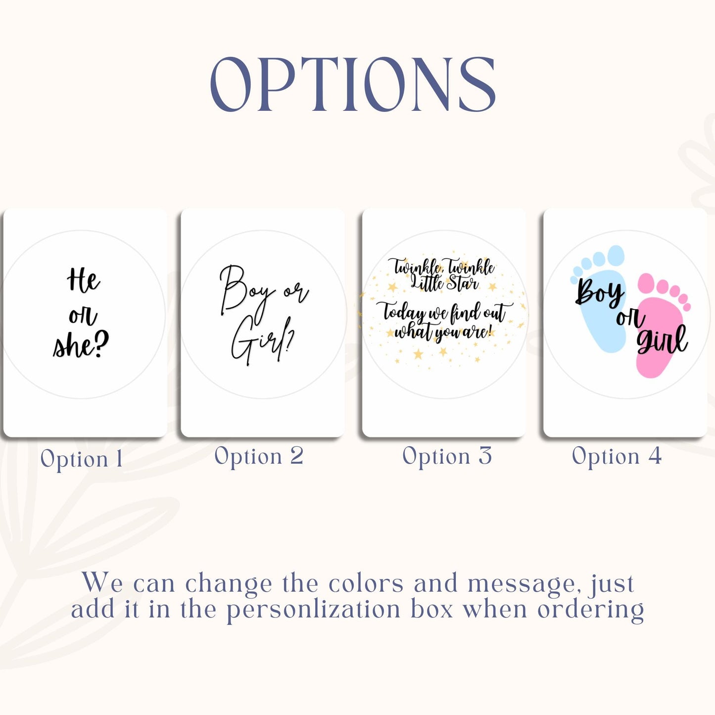 Gender Reveal Sugar Sheet – Babyshower Party Edible Image print A3 A4
