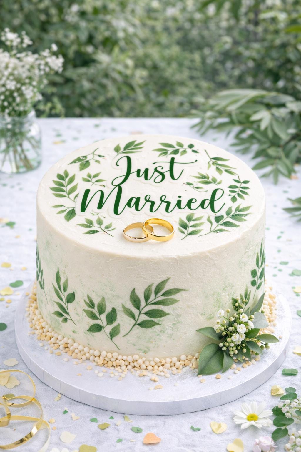 Eucalyptus Greenery Sugar Sheet – Botanical Wedding Edible Image