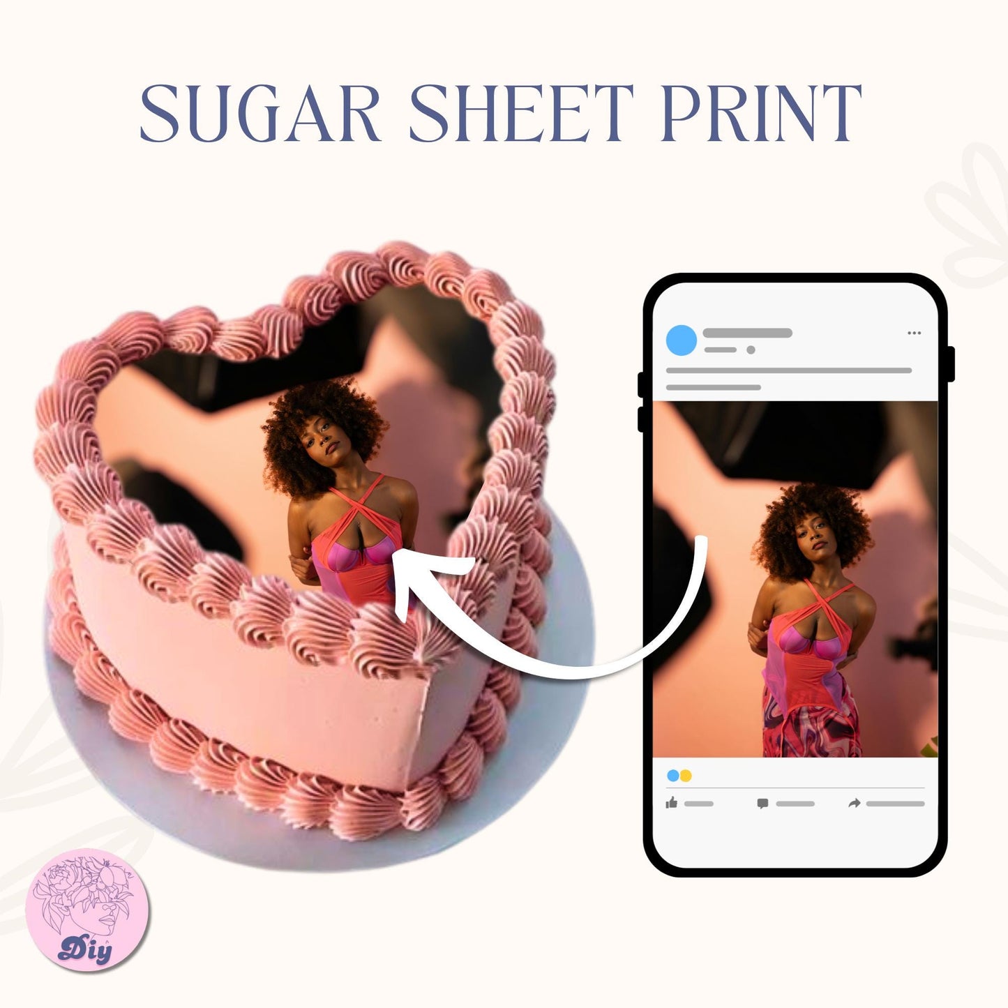 Edible Cake Topper photo image custom/personalized any image (english/spanish)