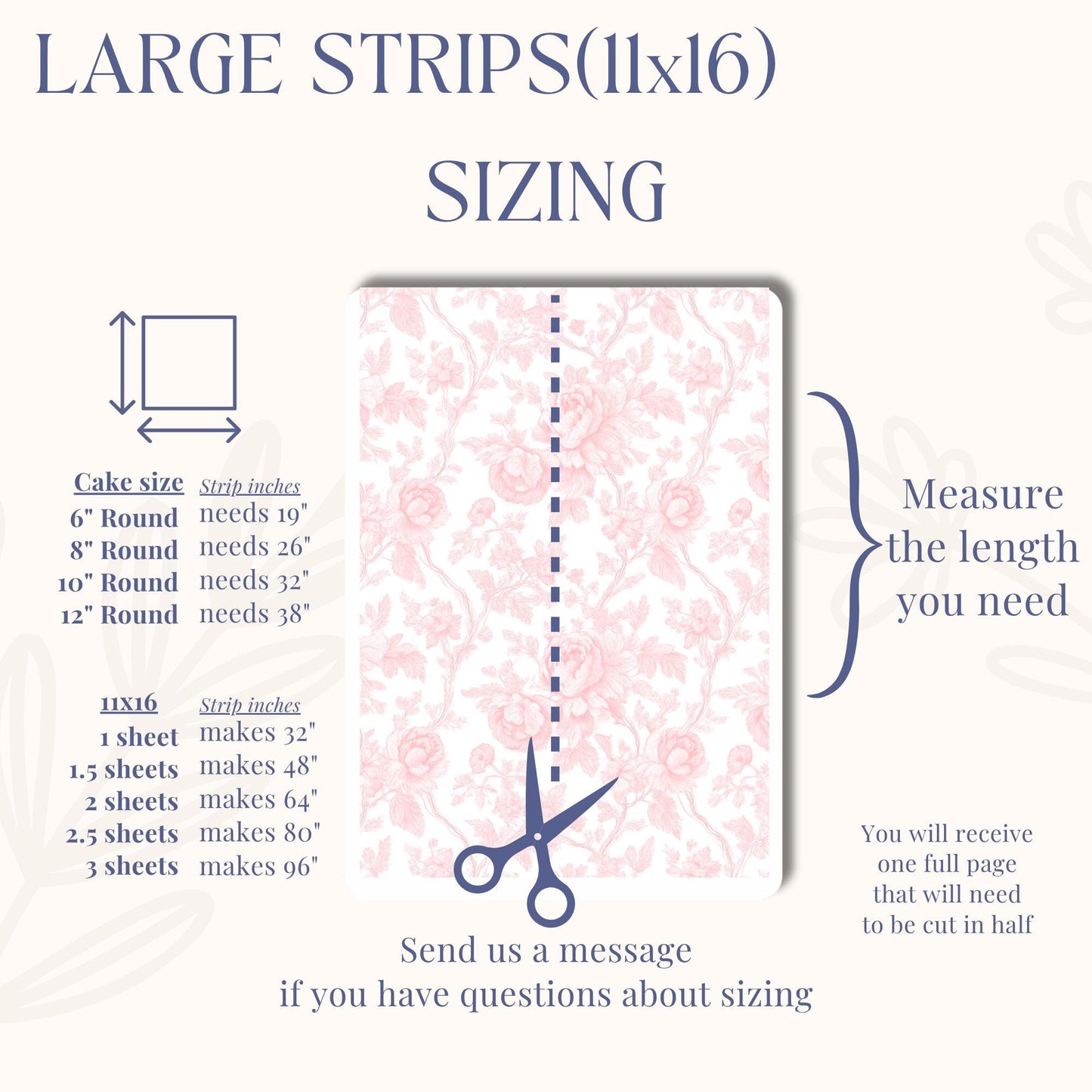 Pink Floral Print Sugar Sheet – Pink Toile Fabric Theme Edible Image for Cakes & Cookies | Print Frosting Sheet for elegant cake Birthday