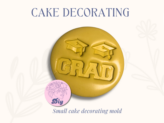 Small graduate cap silicone mold , great for macaron decor 2"