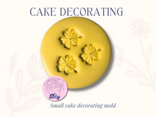 Small four leaf clover flowers hibiscus silicone mold , great for macaron decor 2"