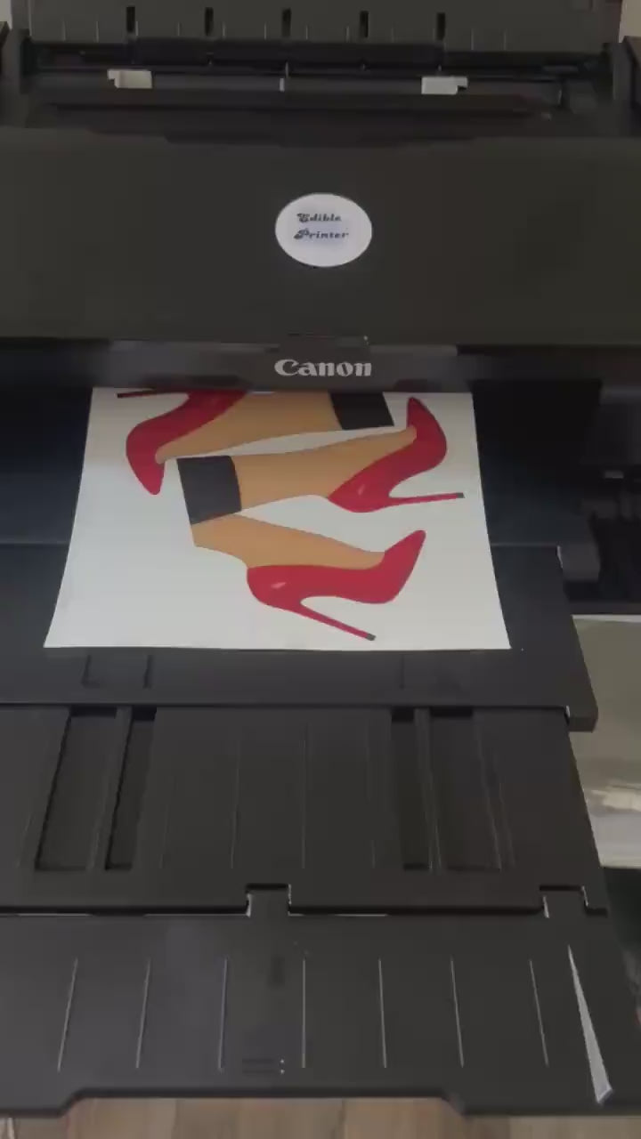 Sugar Sheet High heels Print -  Brown skin - Classy elegant shoes cake edible sheet for cake for her